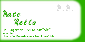 mate mello business card